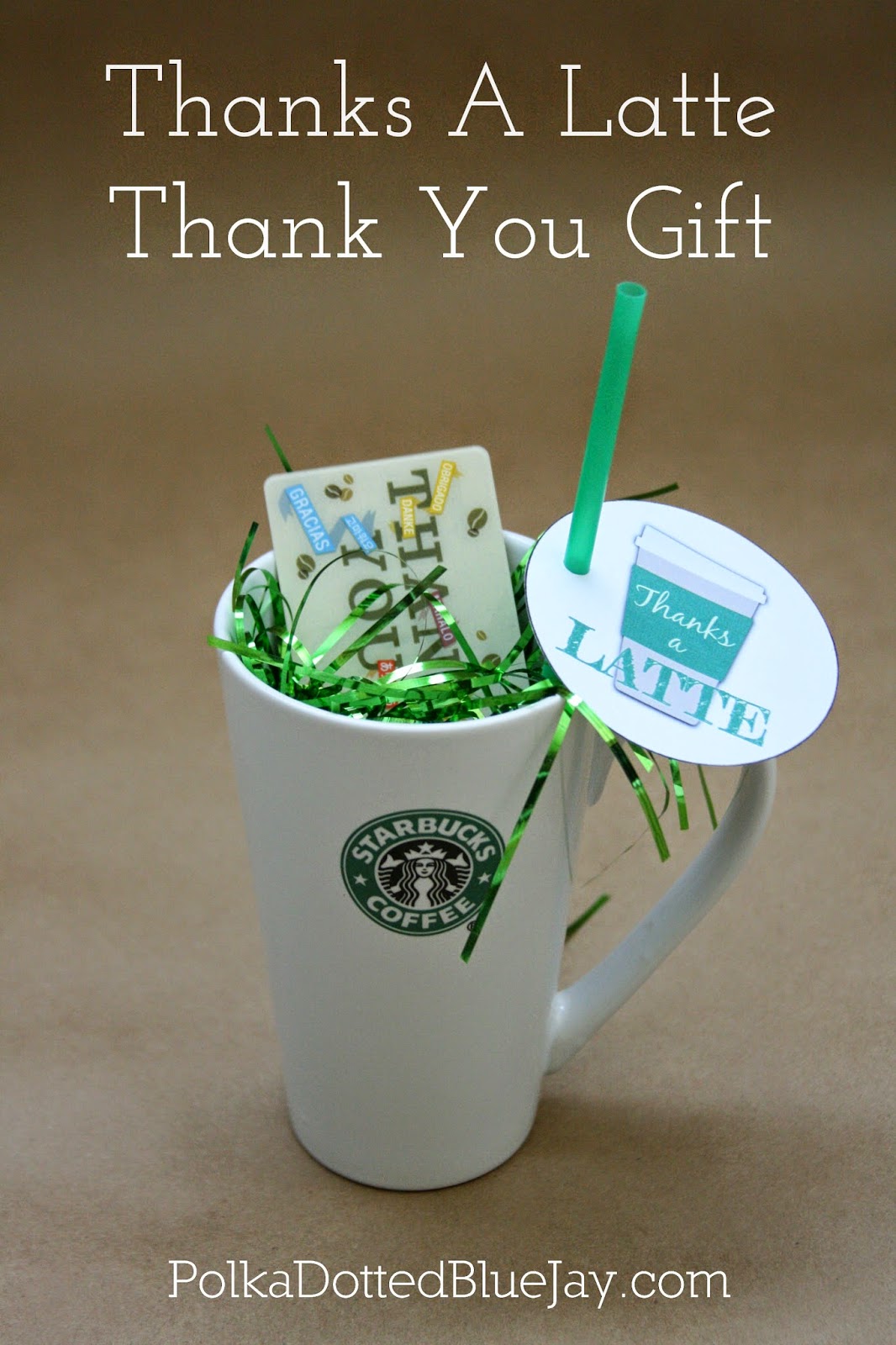 Thanks A Latte -Thank You Gift Update - Polka Dotted Blue Jay