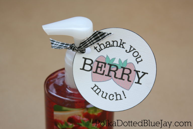 Thank you Berry Much - Thank You Gift Update - Polka Dotted Blue Jay