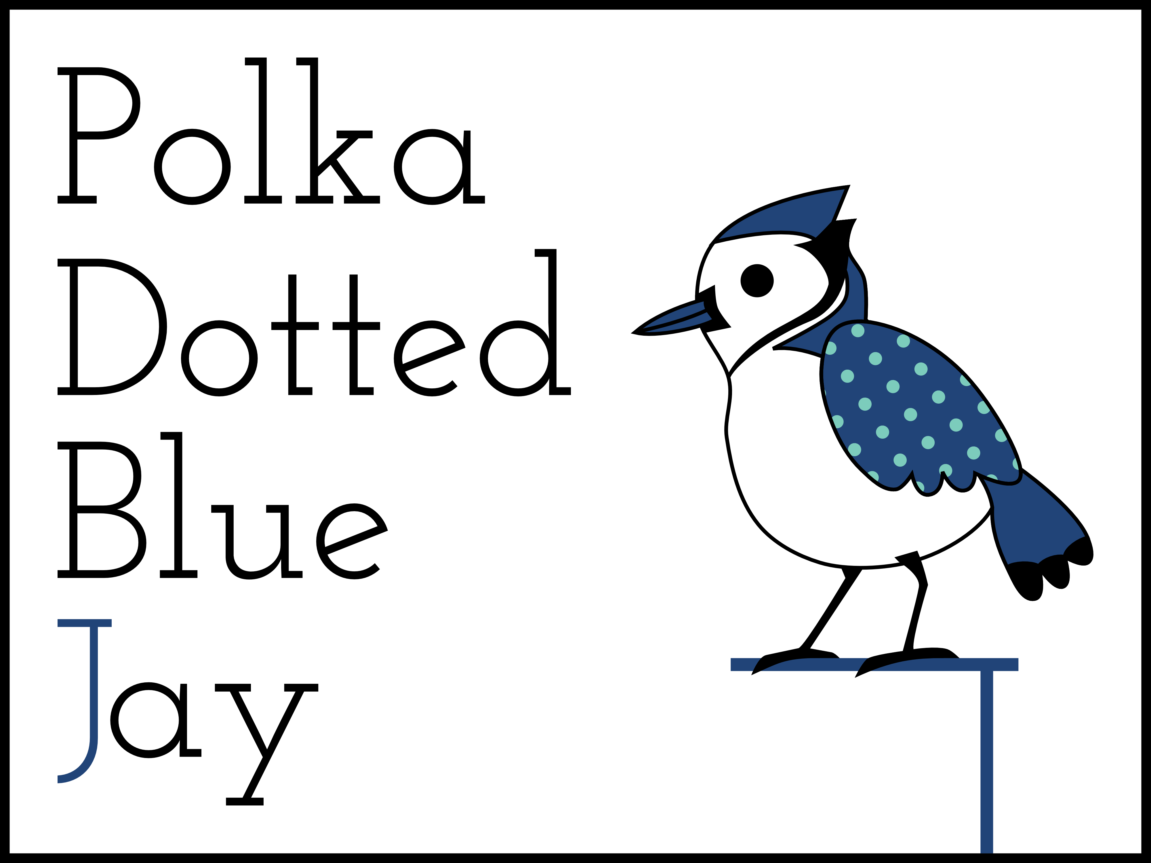 Fall In Love SVG - Polka Dotted Blue Jay