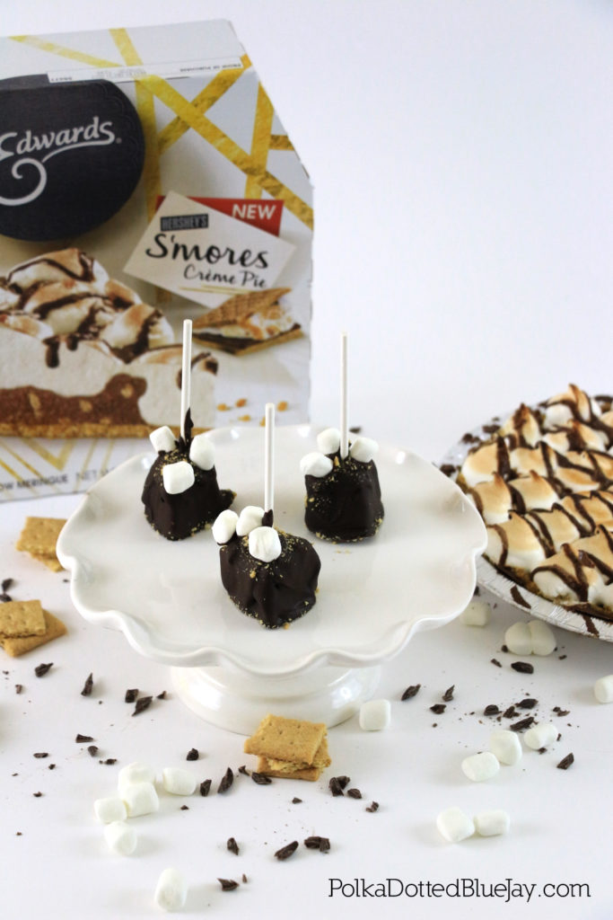 These homemade Chocolate Covered Pie Pops are delicious and easy to make. Click through to see the easy recipe using Edwards Pies. #SameTasteNewLook #CollectiveBias #ad