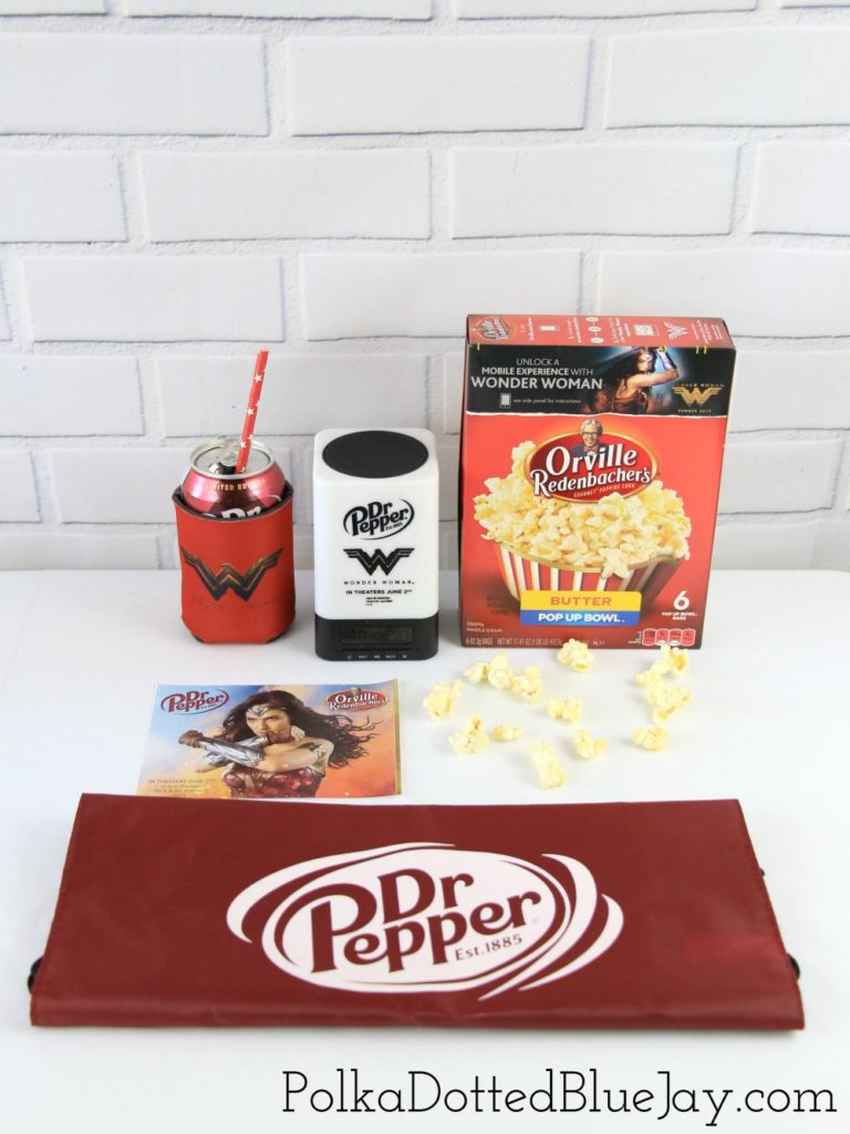 Get ready to celebrate the new Wonder Woman movie with Dr Pepper and Orville Redenbacher’s® popcorn. Perfect for a movie night.