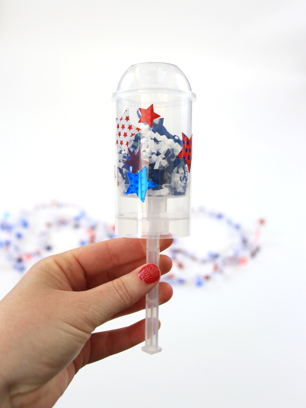 DIY Confetti Poppers are the perfect substitute for fireworks on the 4th of July. Just decorate, fill, and pop!
