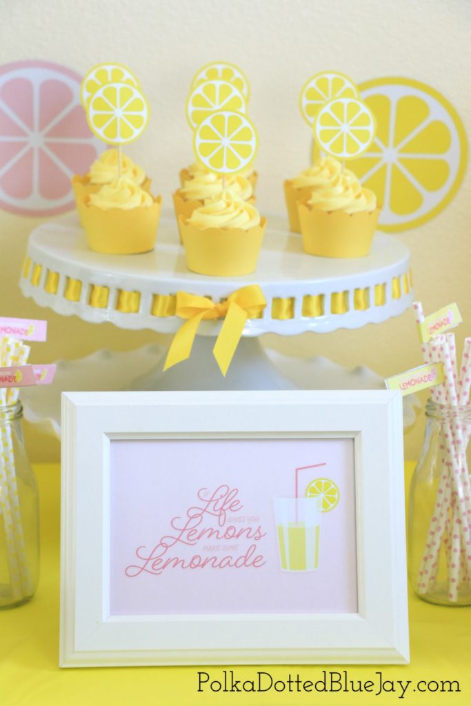 Everything you need for a pink and yellow lemonade themed party! Click here to see all the details and get the links for the products I used for this lemonade party.