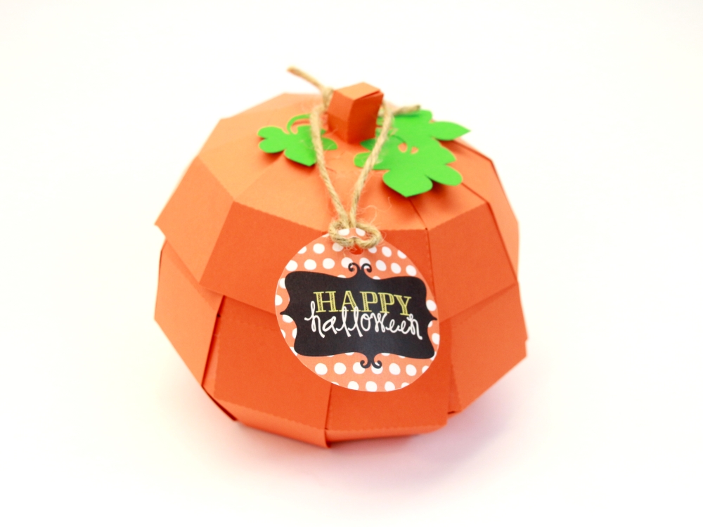 This 3D pumpkin looks adorable as part of your Halloween decor and doubles as a party favor when you fill it with candy for your guests. Click here to see how to create one for yourself!