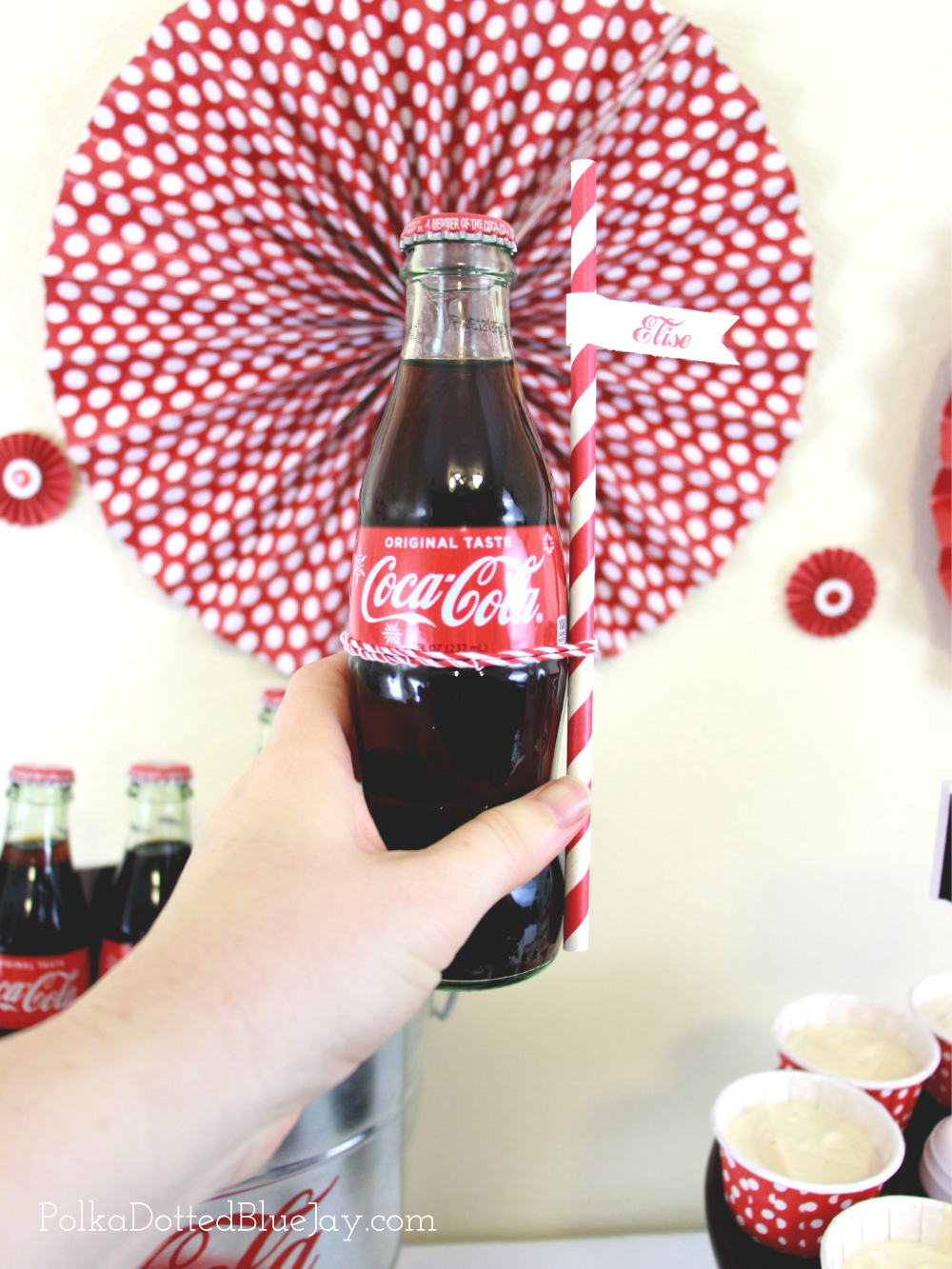 Coca-Cola and Pizza Party - Polka Dotted Blue Jay