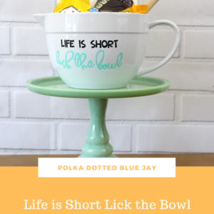 Make this fun bowl for the baker in your life: Life is short Lick the Bowl Adhesive Vinyl tutorial.