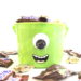 Make this DIY Mike Wazowski Halloween Bucket in under 10 minutes. Follow this easy tutorial to make the perfect Monsters Inc. or Monsters University bucket for your trick or treating.