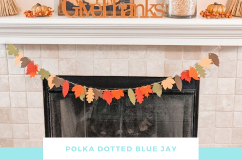 Make this DIY leaf mantel banner with colored cardstock and a Silhouette Cameo. Click here to see how to make one for yourself.