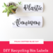 I love finding ways to be more productive at home and make our house a little more organized. I made some simple, but impactful, recycling labels for our paper, aluminum, and plastic, and I can’t believe it took me so long to do it! I also share how to make sure your letters don’t overlap and cut into each other with your Silhouette Cameo.