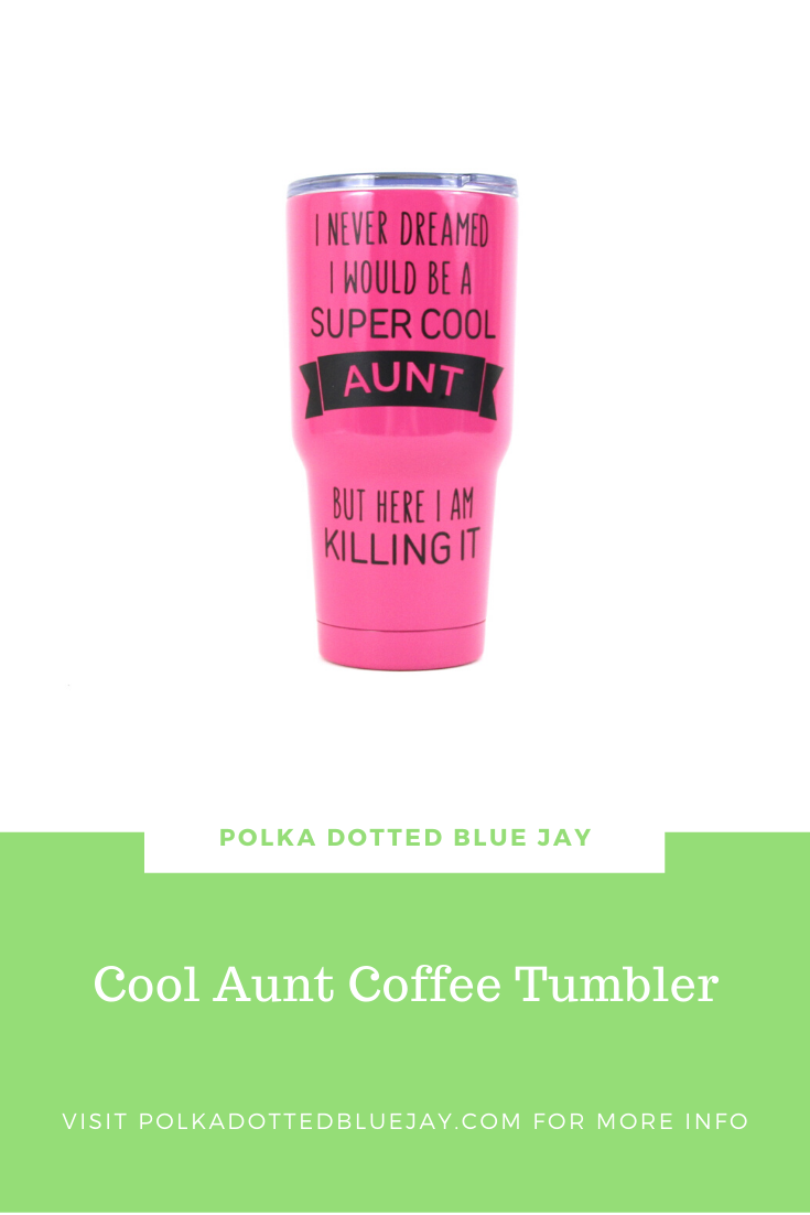 Step-by-step tutorial for making a DIY Cool Aunt Coffee Tumbler and how to fix a cut file when you don’t measure correctly. Click here to see more from Polka Dotted Blue Jay.