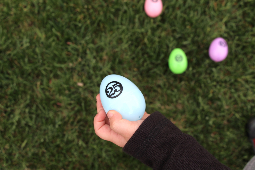 Candy-Free Easter Egg Hunt and how to DIY your own egg decals.