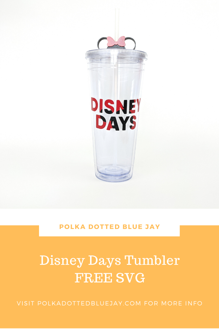 Disney Days Knockout Method Tumbler And Free Svg Polka Dotted Blue Jay