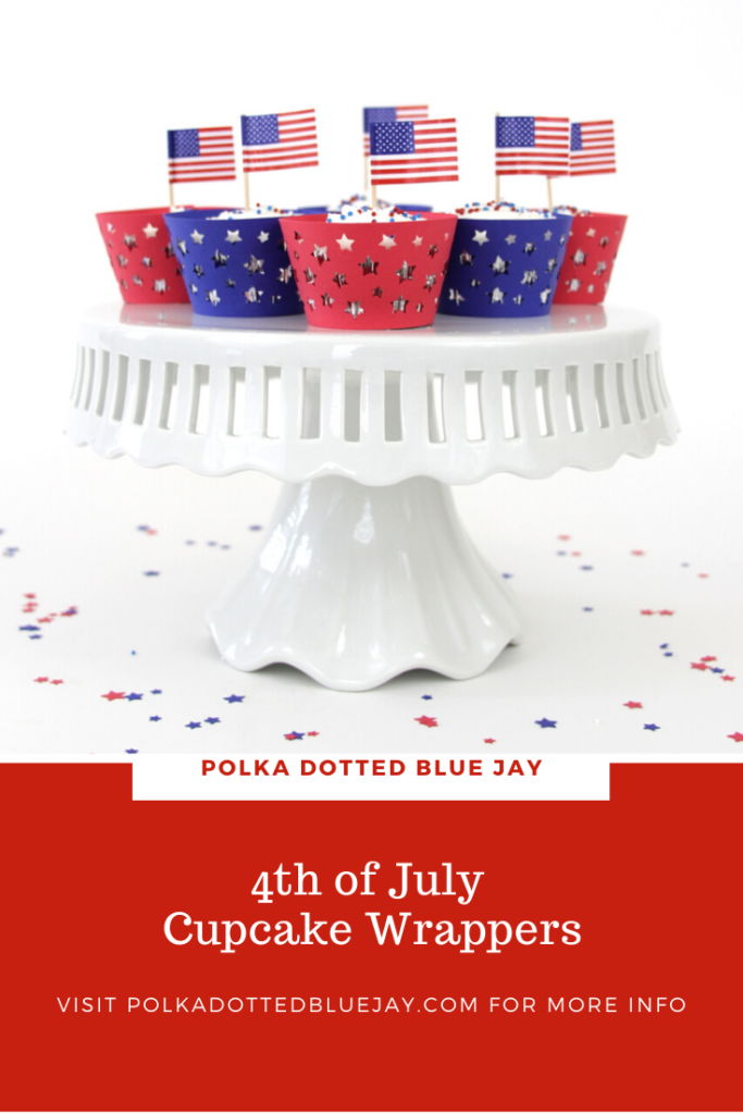 Make these festive 4th of July Star Cupcake Wrappers with just some cardstock and your Silhouette Cameo 4. Click here to see the tutorial.