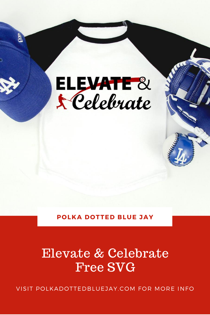 Elevate And Celebrate Free Baseball Svg Polka Dotted Blue Jay