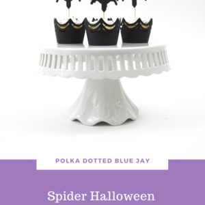 Make these easy spider Halloween cupcake wrappers with just a sheet of black cardstock and a little bit of glue. Click here to see the whole tutorial.