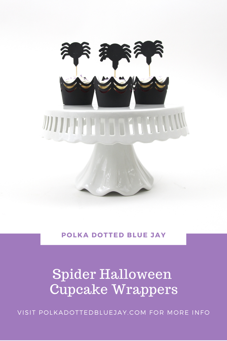 Make these easy spider Halloween cupcake wrappers with just a sheet of black cardstock and a little bit of glue. Click here to see the whole tutorial.