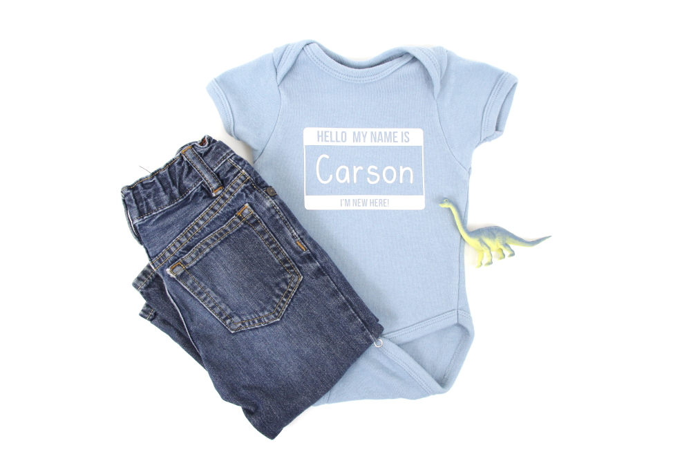 Personalized Blue Nickname Graphic Bodysuit