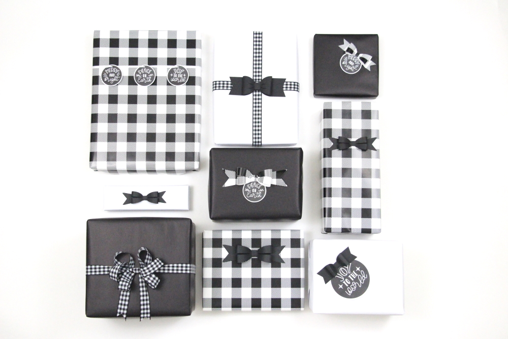 Christmas Gift Wrapping Theme: Black and White Buffalo Print