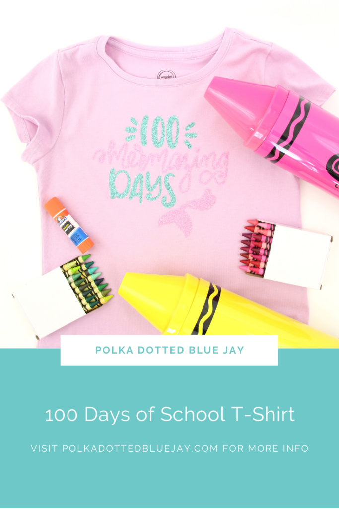 Create this DIY 100 days of school mermaid t-shirt with this step-by-step tutorial.