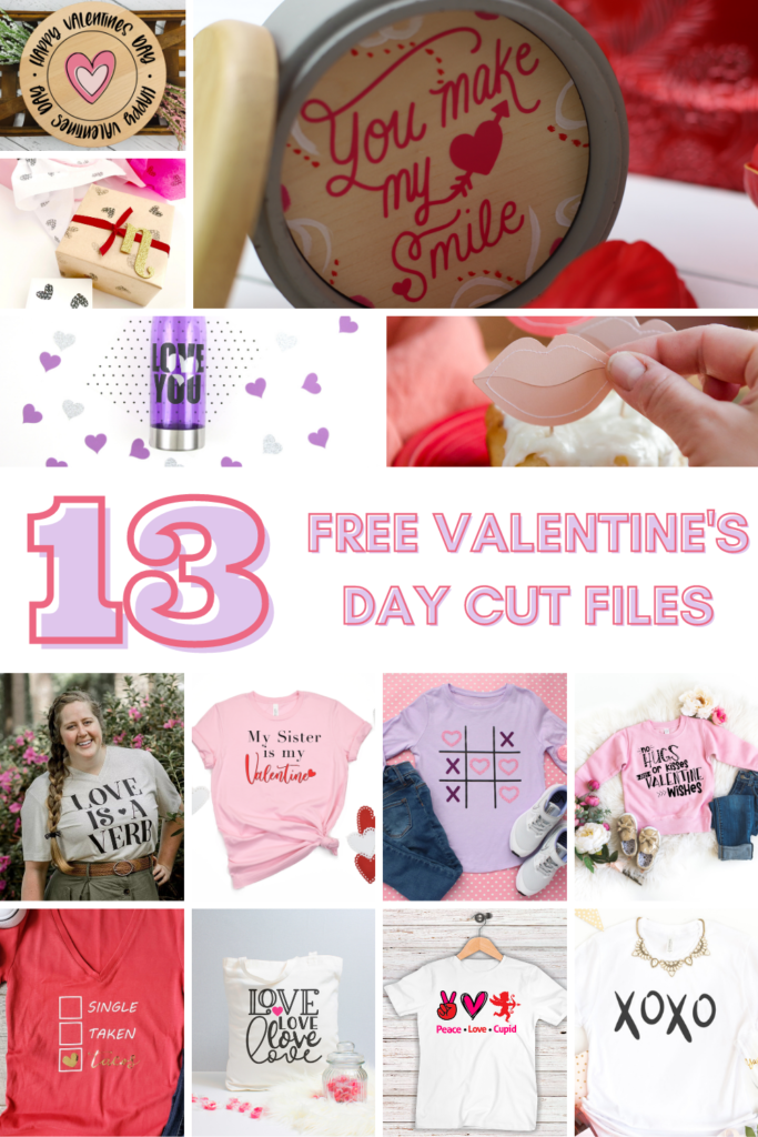 Get 13 FREE Valentine's Day Cut Files. Click here to get the links to all the files and tutorials. 