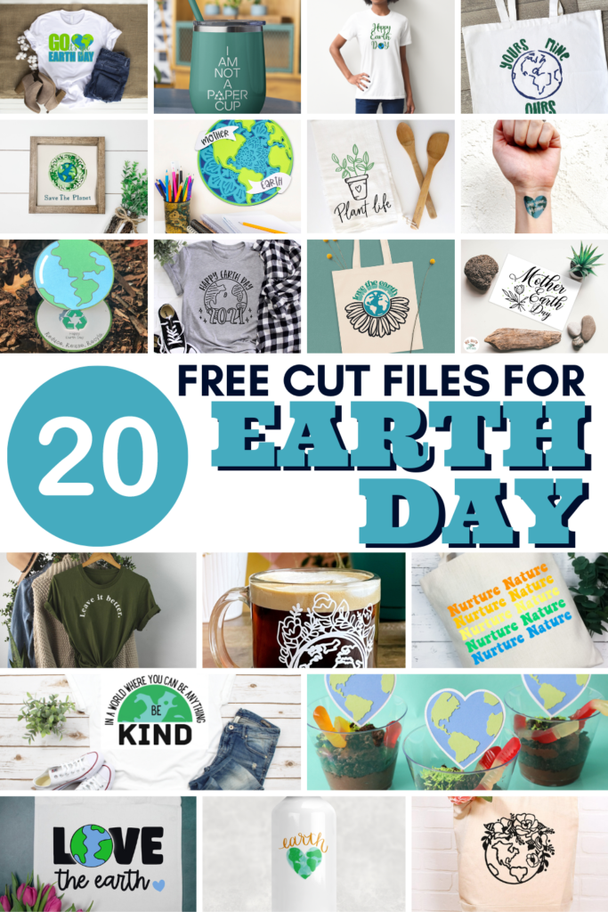 20 Earth Day cut files for all your Earth Day craft projects. Click here to get all of them.