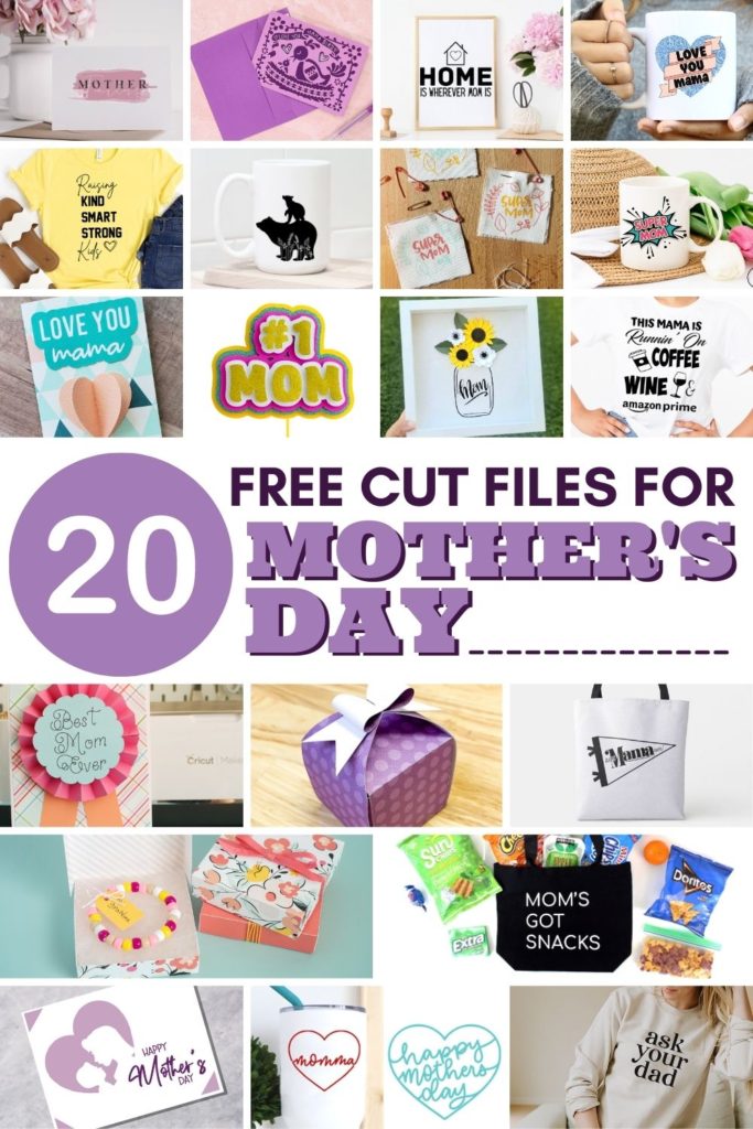 20 FREE Mother's Day Cut Files. Get these 20 free mother's day SVG files for all your mother's day crafts.