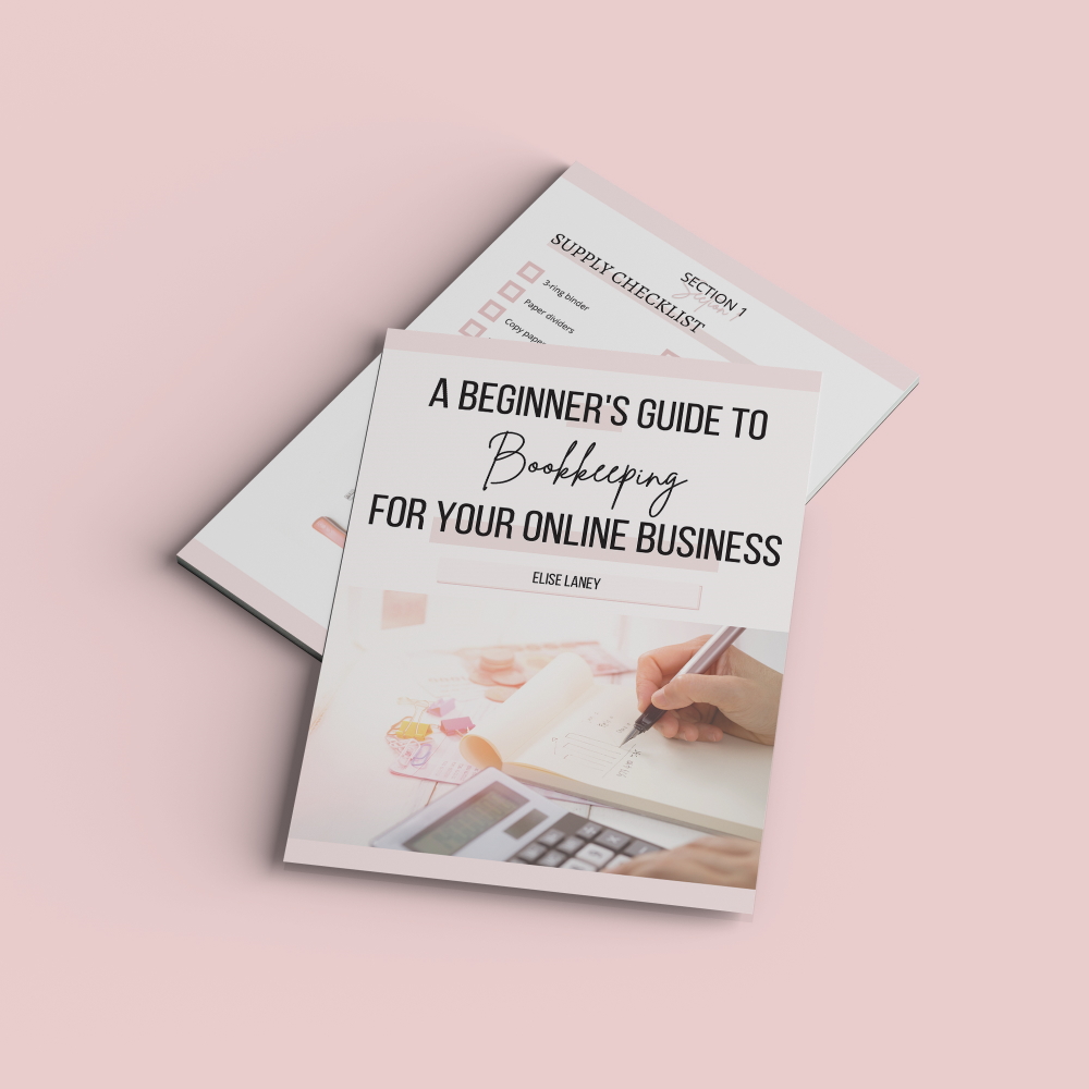 A Beginner's Guide to Bookkeeping for your online business. An e-book written by a content creator for other content creators to help your organize your business finances.