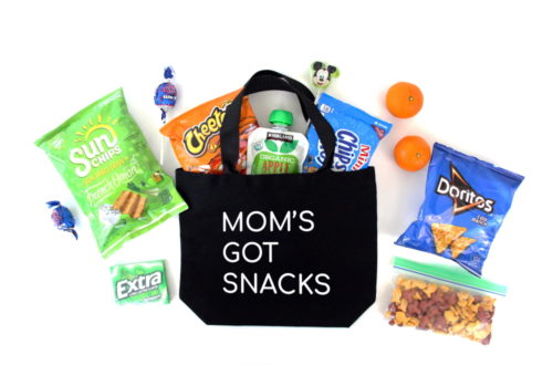 Are you the person who always packs snacks when you leave the house? Now you can make a cute tote bag with this Mom's Got Snacks SVG from the freebie library.