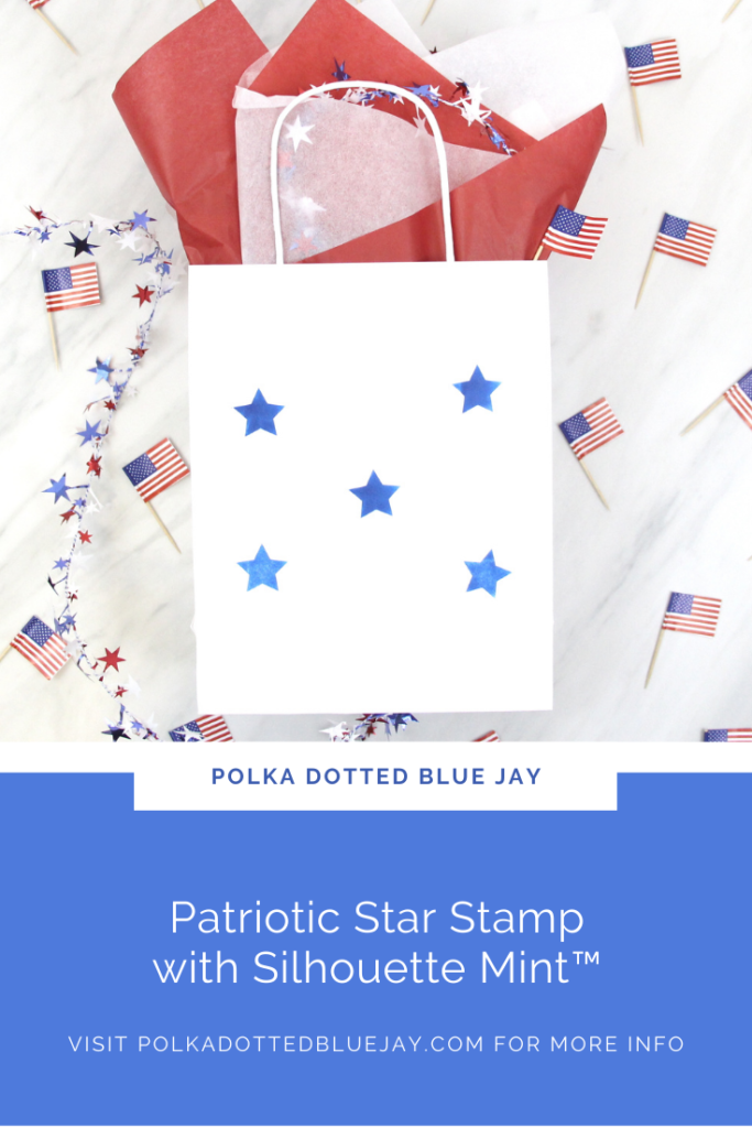 Create your own Patriotic gift wrap with Silhouette Mint™. Click here to see how to make your own star stamp.