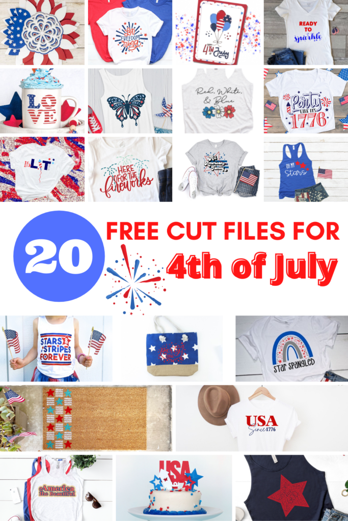 20 free cut files for the 4th of July.