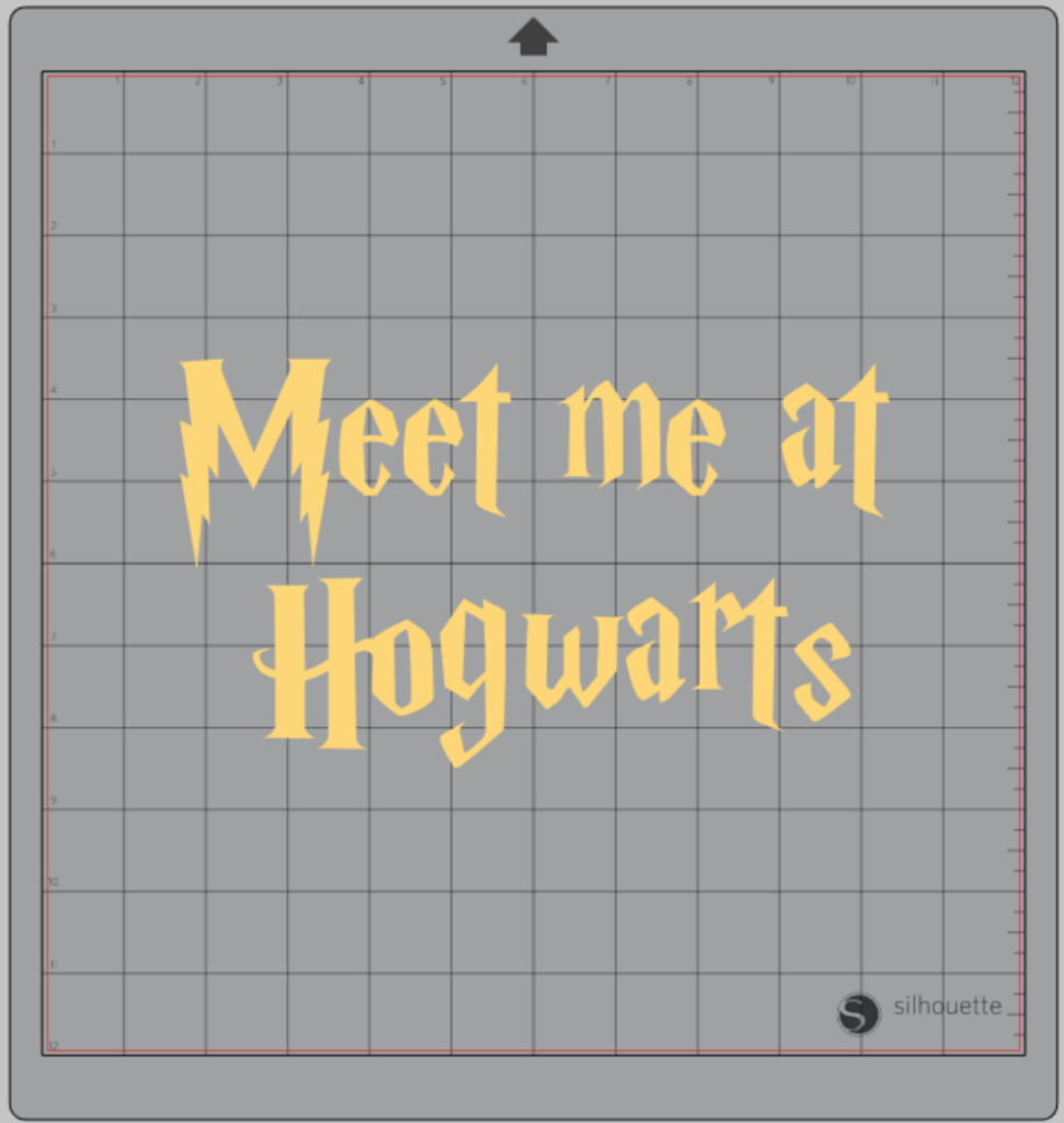 Meet Me At Hogwarts cut file in Silhouette Software. Get this design for FREE from Polka Dotted Blue Jay.