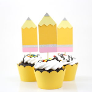 Back to School Cupcake Toppers tutorial.