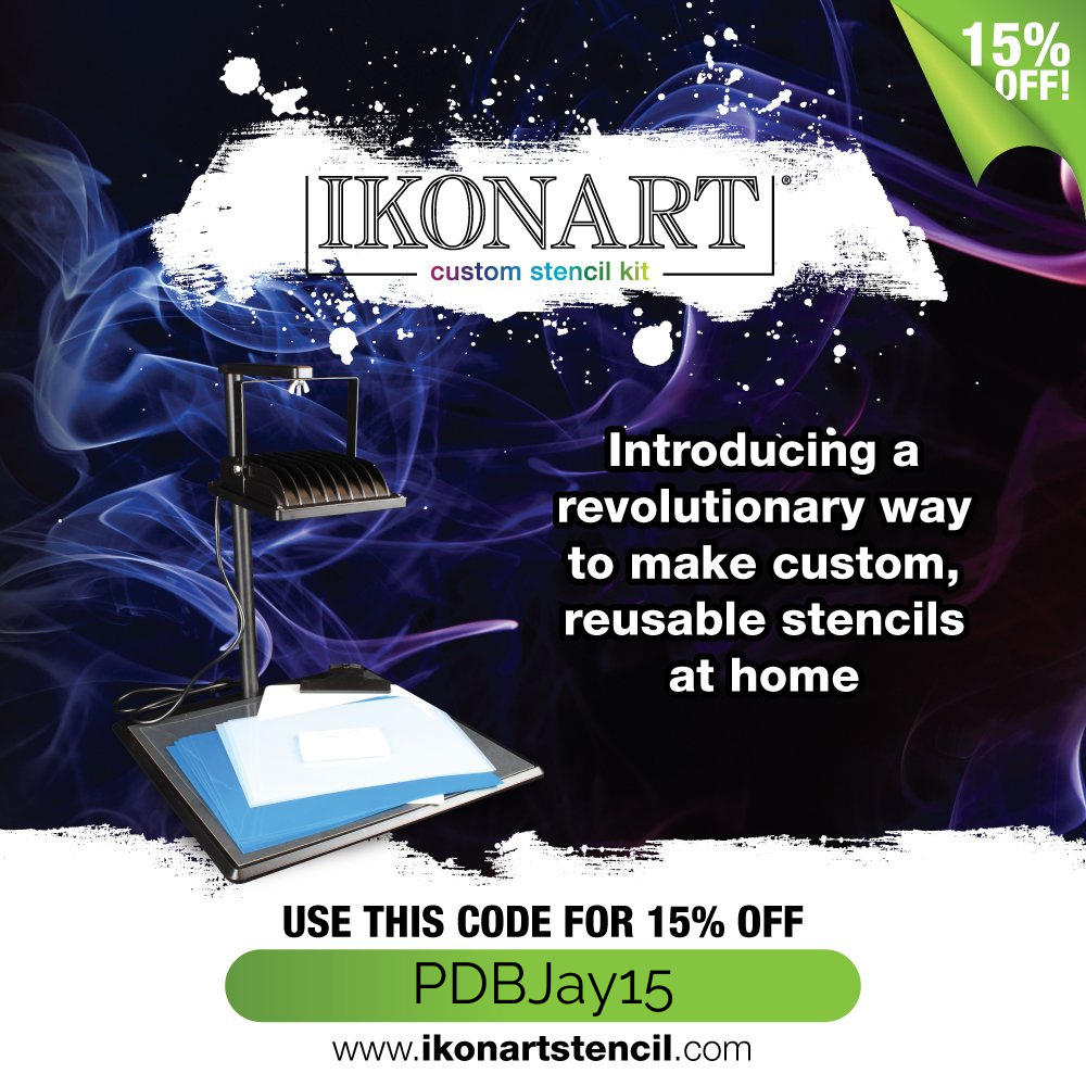 #ad Ikonart coupon code. Get 15% off your purchase of the Ikonart Stencil Kit and accessories with promo code PDBJay15.