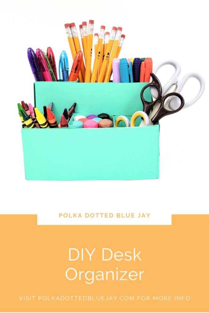 How to make this DIY desk organizer with your Silhouette Cameo and some cardstock!