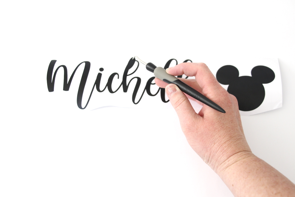 How to make Magical Name Decals with adhesive vinyl.
