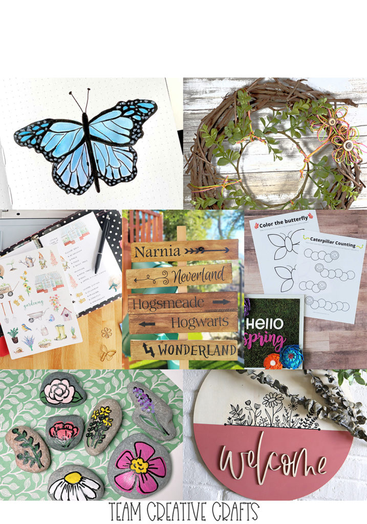 spring and garden craft projects from Team Creative Crafts