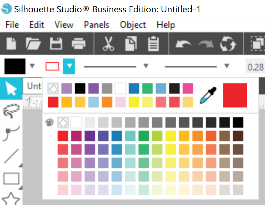 How to change the cut outline color in Silhouette Studio.