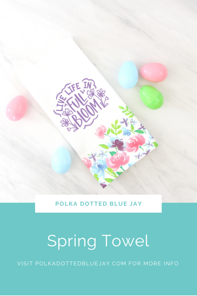 Spring towel tutorial and supply list. Click here for more.