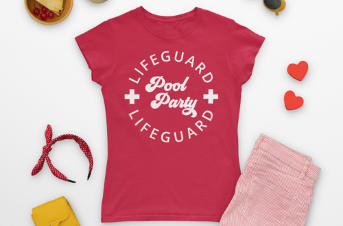 FREE Pool Party Lifeguard SVG + 20 other free cut files for pool parties.