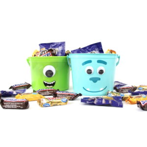 Mike Wazowski and James P. Sullivan Sulley Halloween Buckets.