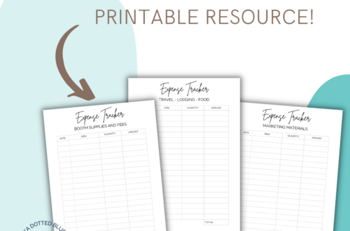 Craft Fair and Event Expense Tracking Sheets - Free Printable from Polka Dotted Blue Jay