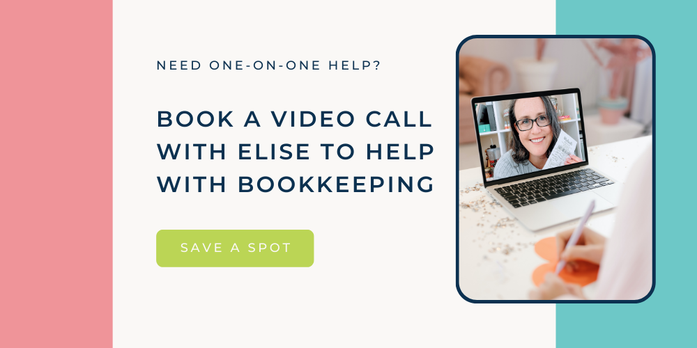 Book a one-on-one video call with Elise to discuss your small business bookkeeping