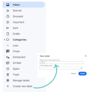 how to make a new label in gmail inbox