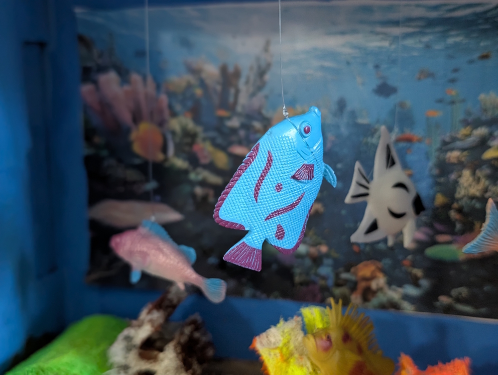 ocean diorama with sea creatures
